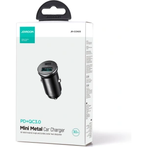 Autós töltő Joyroom JR-CCN05 30W USB-A, USB-C fekete