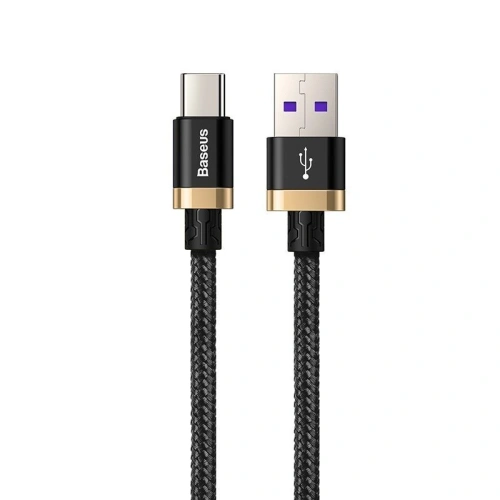 Kup Kabel USB-C Baseus Purple Gold Red, Huawei SuperCharge, 5A, 1m, 40W (černozlatý) - BSU577BLKGLD - {ean13} - Sklep Home Screen