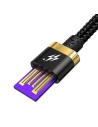 Kup Kabel USB-C Baseus Purple Gold Red, Huawei SuperCharge, 5A, 1m, 40W (černozlatý) - BSU577BLKGLD - {ean13} - Sklep Home Screen