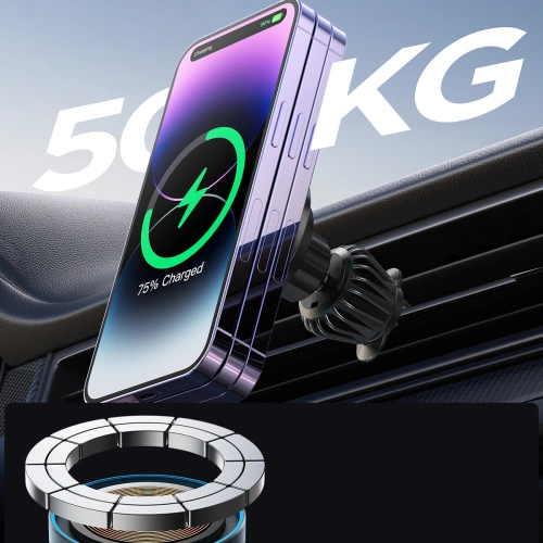 Kup Upevnění do auta na mřížku Joyroom JR-ZS240 s indukční nabíječkou 15W černé barvy - JYR868 - {ean13} - Sklep Home Screen
