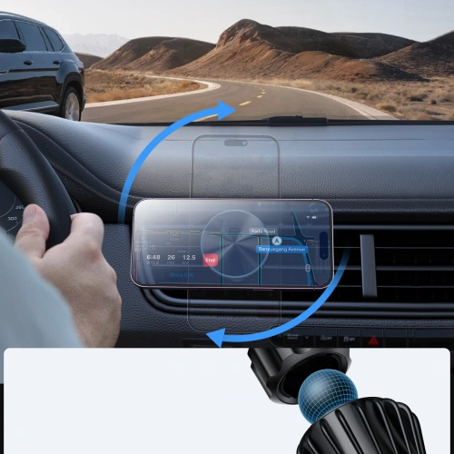 Kup Upevnění do auta na mřížku Joyroom JR-ZS240 s indukční nabíječkou 15W černé barvy - JYR868 - {ean13} - Sklep Home Screen