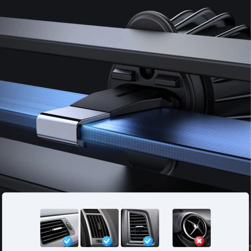 Kup Upevnění do auta na mřížku Joyroom JR-ZS240 s indukční nabíječkou 15W černé barvy - JYR868 - {ean13} - Sklep Home Screen