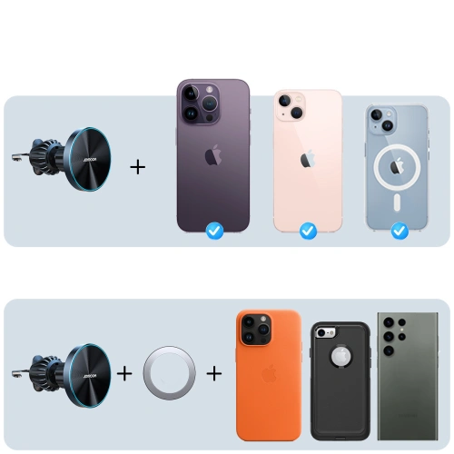 Kup Upevnění do auta na mřížku Joyroom JR-ZS240 s indukční nabíječkou 15W černé barvy - JYR868 - {ean13} - Sklep Home Screen
