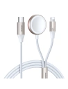 Kabel 2w1 Joyroom S-IW011 USB-C / Lightning, indukční nabíječka pro Apple Watch 1.5m bílá