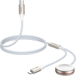 Buy Joyroom S-IW011 2in1 cable USB-C / Lightning, inductive charger for Apple Watch 1.5m white - JYR870 - {ean13} - Home Screen Store Europe