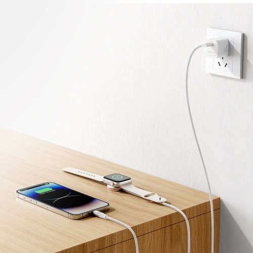 Kup Kabel 2w1 Joyroom S-IW011 USB-C / Lightning, indukční nabíječka pro Apple Watch 1.5m bílá - JYR870 - {ean13} - Sklep Home Screen