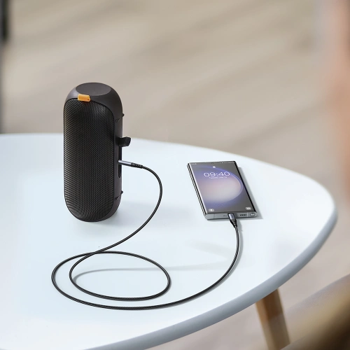 Kup Joyroom 3.5mm 1.2m Cablu audio SY-A07 USB-C / AUX mini jack negru - JYR875 - {ean13} - Sklep Home Screen