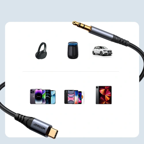 Kup Kabel audio Joyroom SY-A07 USB-C / AUX mini jack 3.5mm 1.2m černý - JYR875 - {ean13} - Sklep Home Screen