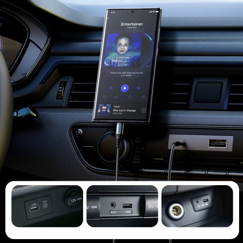 Kup Kabel audio Joyroom SY-A07 USB-C / AUX mini jack 3.5mm 1.2m černý - JYR875 - {ean13} - Sklep Home Screen