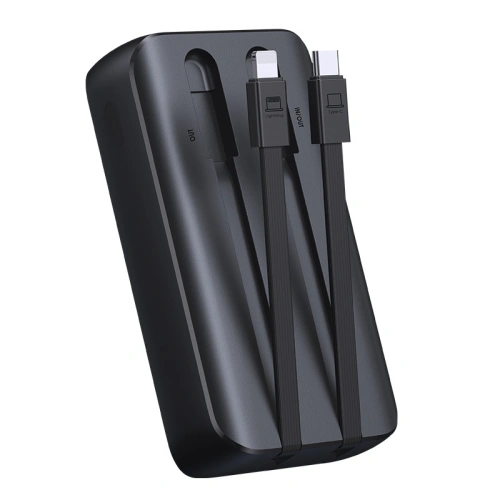 Kup Powerbank Joyroom JR-PBC06 10000mAh 30W + eingebaute USB-C, Lightning Kabel schwarz - JYR878 - {ean13} - Sklep Home Screen
