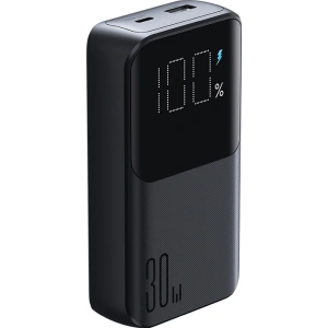 Powerbank Joyroom JR-PBC06 10000mAh 30W + wbudowane kable USB-C, Lightning czarny