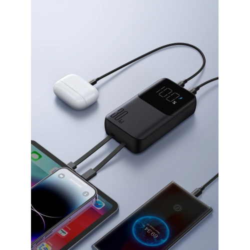 Kup Powerbank Joyroom JR-PBC06 10000mAh 30W + eingebaute USB-C, Lightning Kabel schwarz - JYR878 - {ean13} - Sklep Home Screen