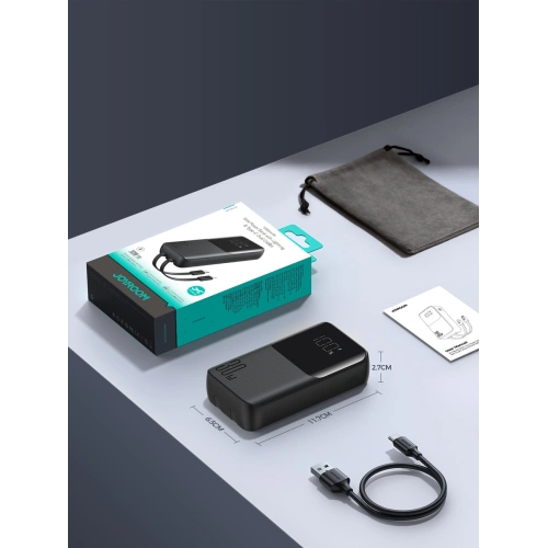 Kup Powerbank Joyroom JR-PBC06 10000mAh 30W + eingebaute USB-C, Lightning Kabel schwarz - JYR878 - {ean13} - Sklep Home Screen