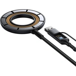 Kup Ładowarka indukcyjna Joyroom JR-WQM03 USB-A / USB-C 15W czarna - JYR882 - {ean13} - Sklep Home Screen