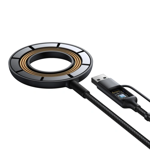 Kup Ładowarka indukcyjna Joyroom JR-WQM03 USB-A / USB-C 15W czarna - JYR882 - {ean13} - Sklep Home Screen
