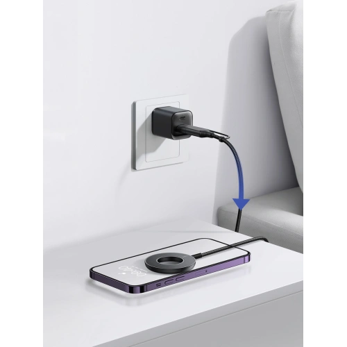 Buy Joyroom JR-WQM03 inductive charger USB-A / USB-C 15W black - JYR882 - {ean13} - Home Screen Store Europe