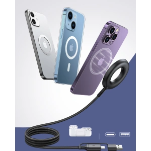Kup Ładowarka indukcyjna Joyroom JR-WQM03 USB-A / USB-C 15W czarna - JYR882 - {ean13} - Sklep Home Screen