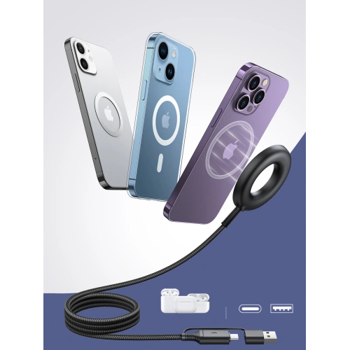 Kup Ładowarka indukcyjna Joyroom JR-WQM03 USB-A / USB-C 15W czarna - JYR882 - {ean13} - Sklep Home Screen
