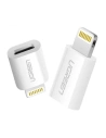 Lightning auf Micro USB Adapter MFi UGREEN 2.4A (weiß)