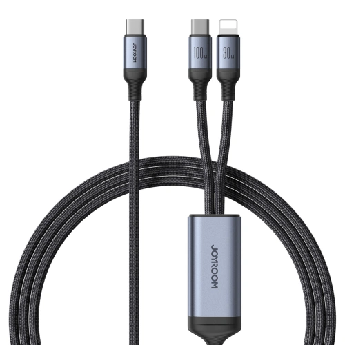 Kup Kabel 2w1 Joyroom Speedy Series SA21-1T2 USB-C / USB-C, Lightning 100W 1.5m černý - JYR886 - {ean13} - Sklep Home Screen