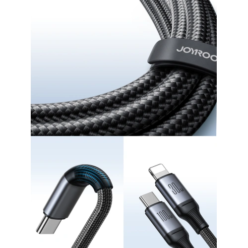 Buy Joyroom Speedy Series SA21-1T2 2in1 cable USB-C / USB-C, Lightning 100W 1.5m black - JYR886 - {ean13} - Home Screen Store Europe