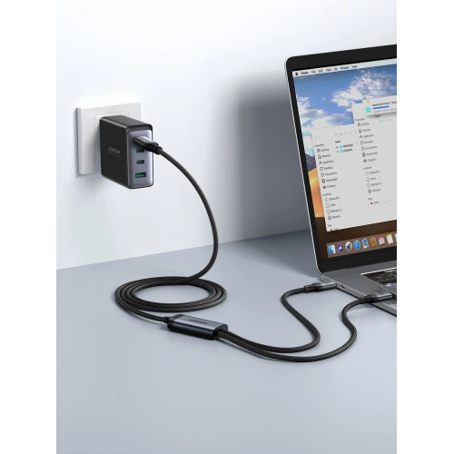 Buy Joyroom Speedy Series SA21-1T2 2in1 cable USB-C / USB-C, Lightning 100W 1.5m black - JYR886 - {ean13} - Home Screen Store Europe