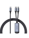Joyroom 1.5m Cablu 2-in-1 Speedy Series SA21-1T2 USB-C / 2xUSB-C 100W negru