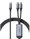 Kup Kabel 2w1 Joyroom Speedy Series SA21-1T2 USB-C / 2xUSB-C 100W 1.5m czarny - JYR887 - {ean13} - Sklep Home Screen