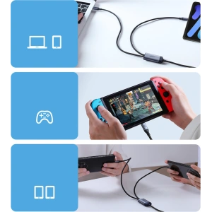 Kup Joyroom 1.5m Cablu 2-in-1 Speedy Series SA21-1T2 USB-C / 2xUSB-C 100W negru - JYR887 - {ean13} - Sklep Home Screen