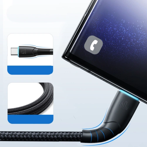 Buy Joyroom Starry Series SA32-CC3 cable USB-C / USB-C 60W 1m black - JYR888 - {ean13} - Home Screen Store Europe