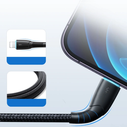 Kup Kabel Joyroom Starry Series SA32-AL3 USB-A / Lightning 3A 1m czarny - JYR896 - {ean13} - Sklep Home Screen