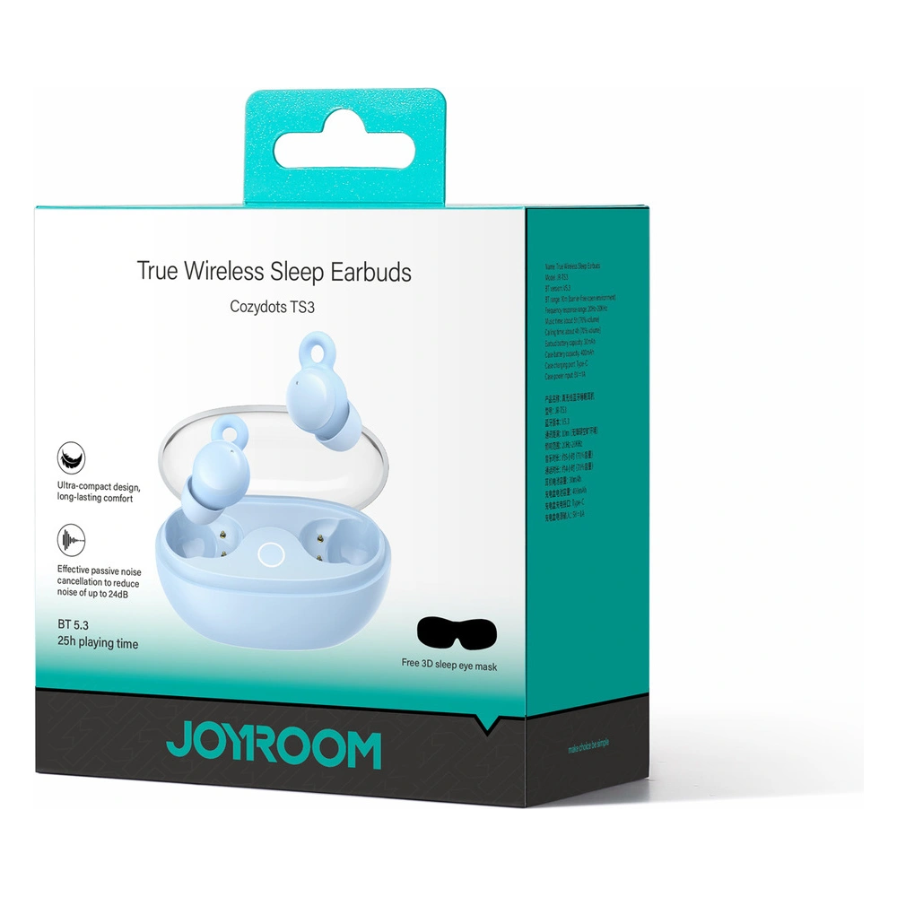 Bezprzewodowe słuchawki dokanałowe Joyroom JR-TS3 Bluetooth 5.3 niebieski