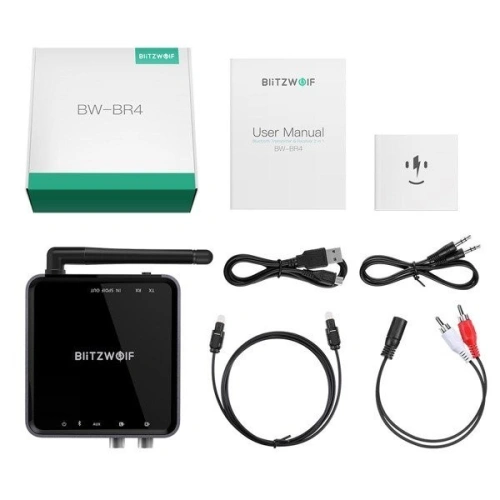 Kup Bluetooth 5.0 vysílač a přijímač Blitzwolf BW-BR4 - BLZ120 - {ean13} - Sklep Home Screen