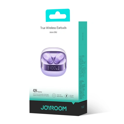 Kup Joyroom Căști in-ear fără fir Jdots Series JR-DB2 violet - JYR904 - {ean13} - Sklep Home Screen