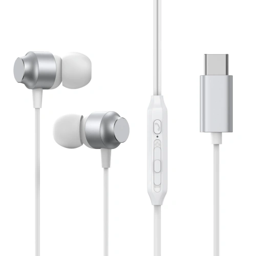 Buy Joyroom JR-EC06 in-ear headphones USB-C silver - JYR907 - {ean13} - Home Screen Store Europe