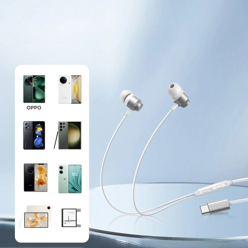Buy Joyroom JR-EC06 in-ear headphones USB-C silver - JYR907 - {ean13} - Home Screen Store Europe