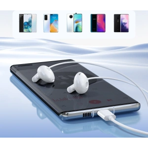 Kup Joyroom Căști in-ear USB-C JR-EC05 alb - JYR909 - {ean13} - Sklep Home Screen