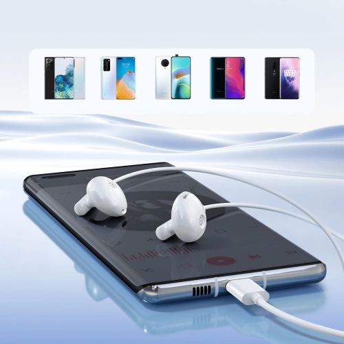 Kup Joyroom Căști in-ear USB-C JR-EC05 alb - JYR909 - {ean13} - Sklep Home Screen