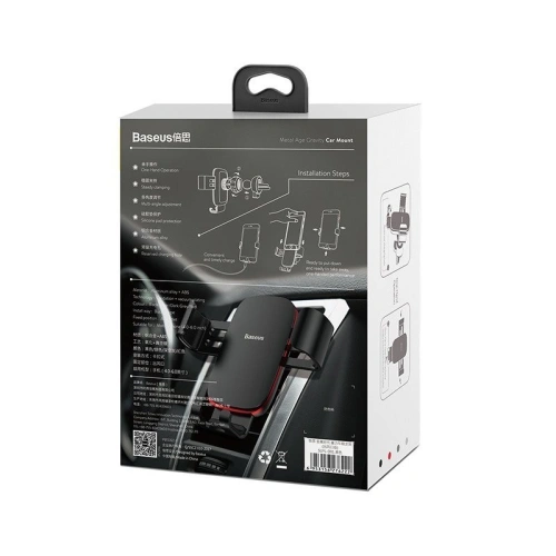 Buy Baseus Gravity Car Mount with Wireless Charger Black - BSU580BLK - {ean13} - Home Screen Store Europe