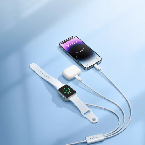 Kup Kabel 3w1 Joyroom S-IW007 USB-A / magnetická nabíječka, USB-A, Lightning 1.2m bílý - JYR911 - {ean13} - Sklep Home Screen