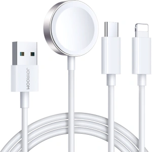 Kup Kabel 3w1 Joyroom S-IW008 USB-A / magnetická nabíječka, USB-C, Lightning 1.2m bílý - JYR912 - {ean13} - Sklep Home Screen