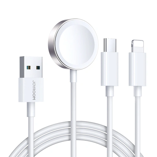 Kup Kabel 3w1 Joyroom S-IW008 USB-A / magnetisches Ladegerät, USB-C, Lightning 1.2m weiß - JYR912 - {ean13} - Sklep Home Screen