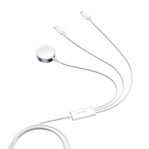 Kup Kabel 3w1 Joyroom S-IW008 USB-A / ładowarka magnetyczna, USB-C, Lightning 1.2m biały - JYR912 - {ean13} - Sklep Home Screen