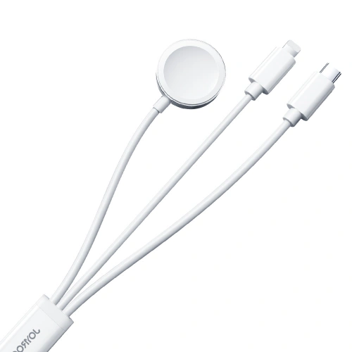 Kup Kabel 3w1 Joyroom S-IW008 USB-A / ładowarka magnetyczna, USB-C, Lightning 1.2m biały - JYR912 - {ean13} - Sklep Home Screen