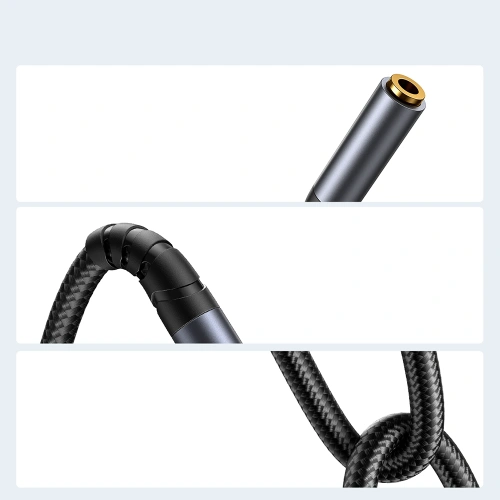 Kup Audio kábel Joyroom SY-A09 mini jack 3.5mm női / AUX mini jack 3.5mm férfi 1.2 m fekete - JYR915 - {ean13} - Sklep Home Screen