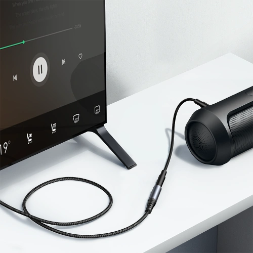 Kup Audio kábel Joyroom SY-A09 mini jack 3.5mm női / AUX mini jack 3.5mm férfi 1.2 m fekete - JYR915 - {ean13} - Sklep Home Screen