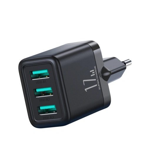 Kup Netzteil Joyroom JR-TCN02 3xUSB-A 17W 3.4A schwarz - JYR922 - {ean13} - Sklep Home Screen
