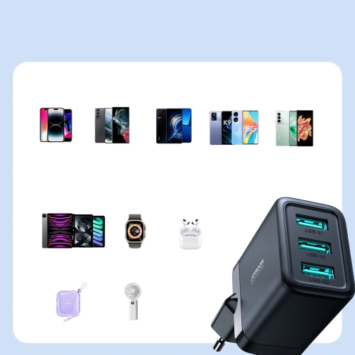 Kup Netzteil Joyroom JR-TCN02 3xUSB-A 17W 3.4A schwarz - JYR922 - {ean13} - Sklep Home Screen