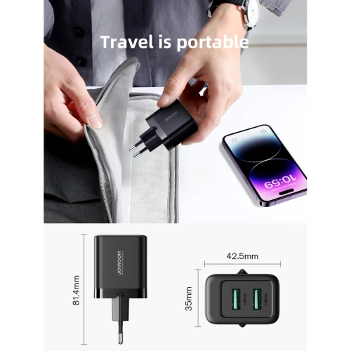 Kup Netzteil Joyroom JR-TCN01 2xUSB-A 12W 2.4A schwarz - JYR923 - {ean13} - Sklep Home Screen
