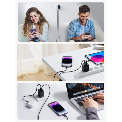 Kup Síťová nabíječka Joyroom JR-TCN01 2xUSB-A 12W 2.4A černá - JYR923 - {ean13} - Sklep Home Screen